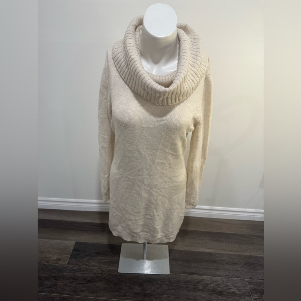 H&M Cream Cowl Neck Sweater with Chunky Knit